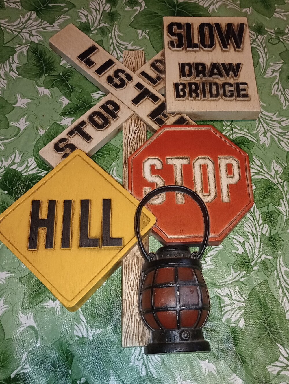 Vintage Burwood Plastics Railroad Themed Wall Plaque
